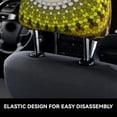 thumbnail image 4 of Kdxio Yellow Mandala Pattern Print 2 Piece Car Head Rest Covers Set Auto Front/Rear Seats Headrest Cover Universal Fit Most Cars,Sedan, SUV, 4 of 9