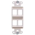 thumbnail image 3 of Plato de pared Vanco 820324 con inserto decorativo de 4 puertos, color blanco, 3 of 3
