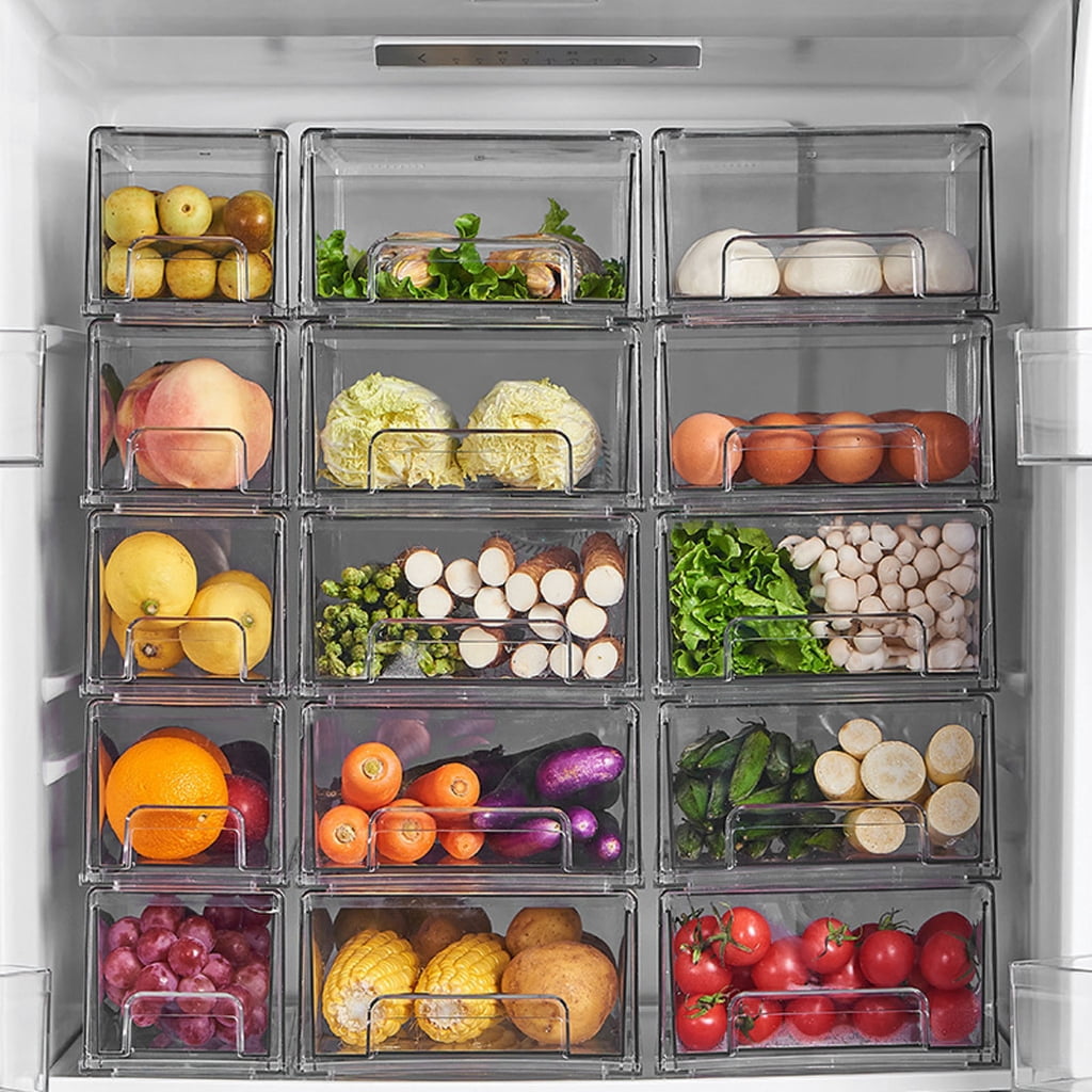 ZPAQI Convenient Refrigerator Drawer Efficient Fridge Storage Case with Eggs Trays