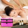 thumbnail image 3 of Forzero The Portable Double-Layer Nail Polish Suitcase Can Hold 30 Bottles Of Nail Polish Holder And Can Hold 15 Ml (0.5 Fl Oz), 3.8 Inch High Nail Polish Bottles, 3 of 5