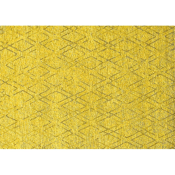 Ahgly Company Indoor Rectangle Solid Yellow Modern Area Rugs, 5' x 8'