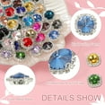 thumbnail image 3 of Uxcell 32Pcs Rhinestone Buttons, Flatback Sew on Rhinestones for Crafts, Light Blue, 3 of 6