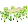 thumbnail image 7 of Kids Table and Chairs,Height Adjustable Toddler and 6 Chair,Multi-Activity with Graffiti Desktop Non-Slip Legs for Ages 2-10,Children Activity for Daycare,Classroom,Home, 7 of 7