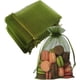 thumbnail image 1 of 100 bolsas de organza de regalo con cordón, color verde claro para fiestas, tela transparente para joyas, dulces, 1 of 4