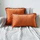 thumbnail image 1 of Xiao Hua Funda de cojín lumbar de terciopelo suave y liso, decorativa para sofá, dormitorio, coche, 1 unidad (Naranja 02, 30 x 50 cm), 1 of 1