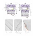 thumbnail image 5 of Purple Swag Kitchen Curtains Sets for Windows 24 Inch Length, Eucalyptus Leaves Short Window Curtain Panels Swags Valances and Tiers 3 Piece Set for Cafe/Dining Room, 5 of 5