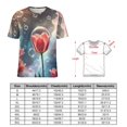 thumbnail image 2 of Tulip T-Shirts Casual T-Shirt Short Sleeve Women Trendy Tshirt Beach Custom Tops, 2 of 5