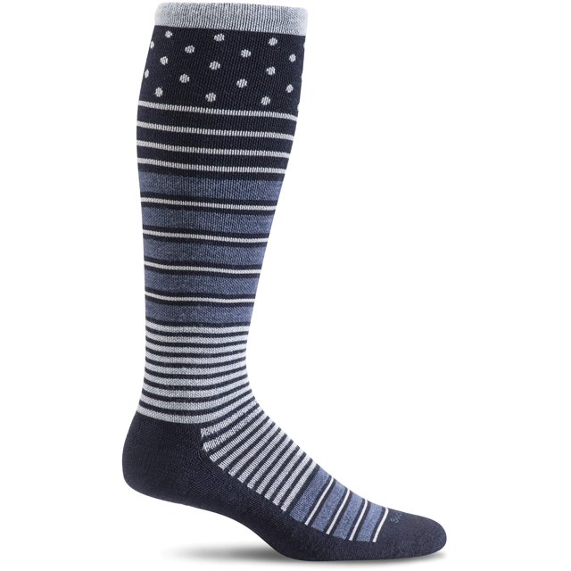 Calcetín de compresión Sockwell Twister Firm graduado azul marino S/M