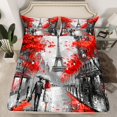 thumbnail image 2 of Homewish Paris Eiffel Tower Full Size Sheets,Oil Painting Bed Sheets,Romantic Valentine'S Day Sheet Sets For Girls Teens,Ultra Soft Home Decor,4-Piece, 2 of 7