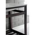 thumbnail image 2 of Kingston Brass VWP3122A5 Quadras 31" Ceramic Console Sink with Steel Base and Shelf (1-Hole), White/Oil Rubbed Bronze, 2 of 7