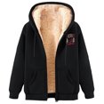 thumbnail image 1 of Veste d'Hiver Unisexe de Noël Décontractée avec Capuche à Fermeture Éclair Poches Chaud Confortable pour Hommes, 1 of 2
