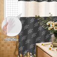 thumbnail image 4 of No Hook Shower Curtain, Black Plaid Pumpkins Fall Shower Curtains for Bathroom with See Through Top Window, Thanksgiving Botanical Farmhouse Waterproof & Washable Bath Curtain Stall 48"x72", 4 of 9