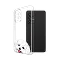 thumbnail image 2 of WIRESTER Transparent Soft Gel TPU Clear Case Slim Protective Cover for Samsung Galaxy A53 5G 6.5" 2022, Animal Maltese Dog, 2 of 3