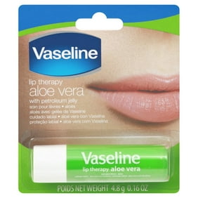 Vaseline Lip Therapy Moisturizing Hydrating Lip Balms with Aloe Vera, Vitamin E, Clear