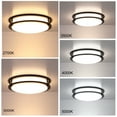 thumbnail image 6 of 13 inch LED Ceiling Lights Matte Black Kitchen Light Fixtures for Bathroom, Dining Room, Living Room, Selectable 2700K/3000K/3500K/4000K/5000K 23W (2 pack), 6 of 11