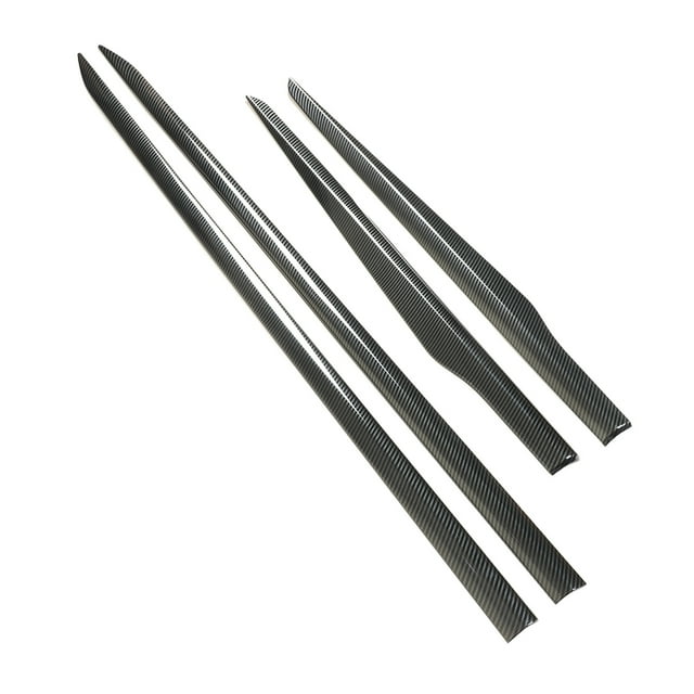 Door Bottom Decal Trim Panel, Strong Door Bottom Cover Molding Simple Installation Smooth Carbon Fiber Style for Car