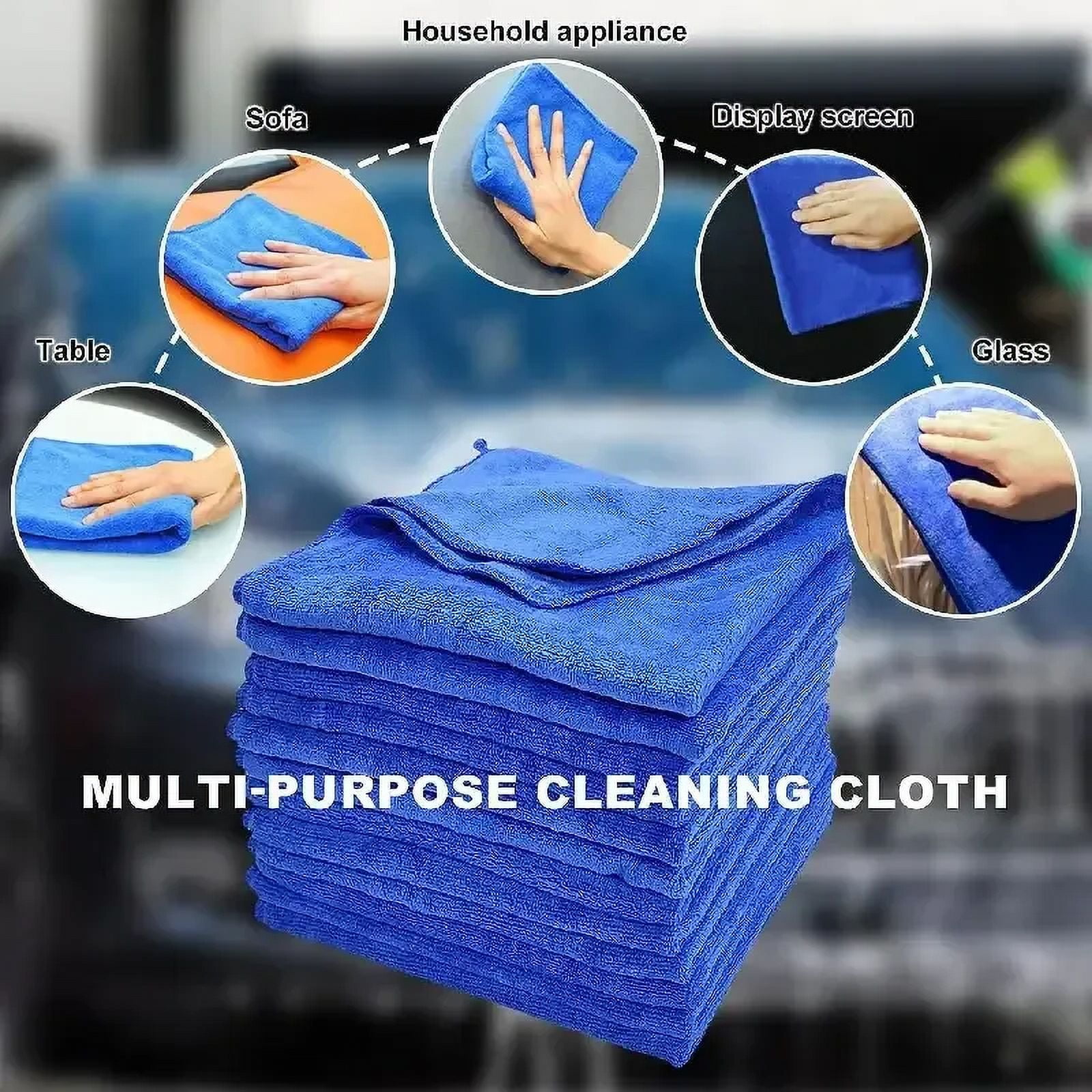 Microfiber towels for home cleaning, car drying and washing cloth, polishing cloth for car details,Home cleaning tools 10 pieces