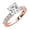 Rose Gold, variant on 2 Carat 14K White Gold Classic Side Stone Prong Set GIA Certified Princess Cut Diamond Engagement Ring (1 Ct E Color SI2 Clarity Center Stone)