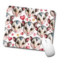 thumbnail image 1 of Cute Possum Faces Hearts Watercolor Low Profile Mouse Pad Mat, 1 of 7