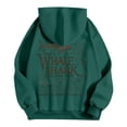 thumbnail image 4 of FASHOFT Cute Graphic Hoodies for Women Ocean Whale Shark Print Hoodie Preppy Sweatshirt Casual Long Sleeve Pullover Tops Dark Green XXL, 4 of 5