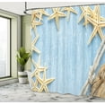 thumbnail image 5 of Ambesonne Vintage Shower Curtain, Maritime Beach Shell, 69"Wx70"L, Pale Blue Ivory, 5 of 5