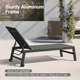 thumbnail image 5 of PURPLE LEAF Patio Chaise Lounge Set 2 Pieces Textilene Pool Lounge Chairs with Wheels Sunbathing Chair for Outdoor, Beach, Yard, Side Table Included, Grey, 5 of 12