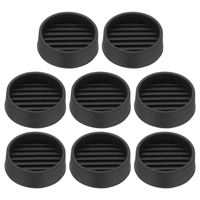 Uxcell 1.5" Cojines Antideslizantes para Muebles, 8 Piezas, Almohadillas Redondas de Caucho para Muebles, Protectores de Suelo para Camas, Sofás, Negros
