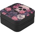 thumbnail image 3 of GZHJMY Halloween Skull Leather Jewelry Box,Portable Mini Jewelry Case Traveling Jewelry Organizer for Rings Necklaces Bracelets Earrings, 3 of 7