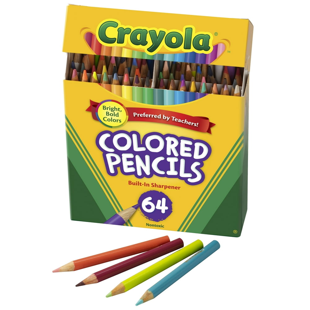 Crayola HalfSize Colored Pencils, 64 Colors, Set Of 3 Boxes Walmart