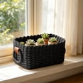 thumbnail image 4 of Small Wicker Basket, Handwoven Paper Rope Storage Baskets with Handles, Decorative Organizing Bins for Home, Desk, Bathroom Kitchen Storage Gifts, 4 of 6