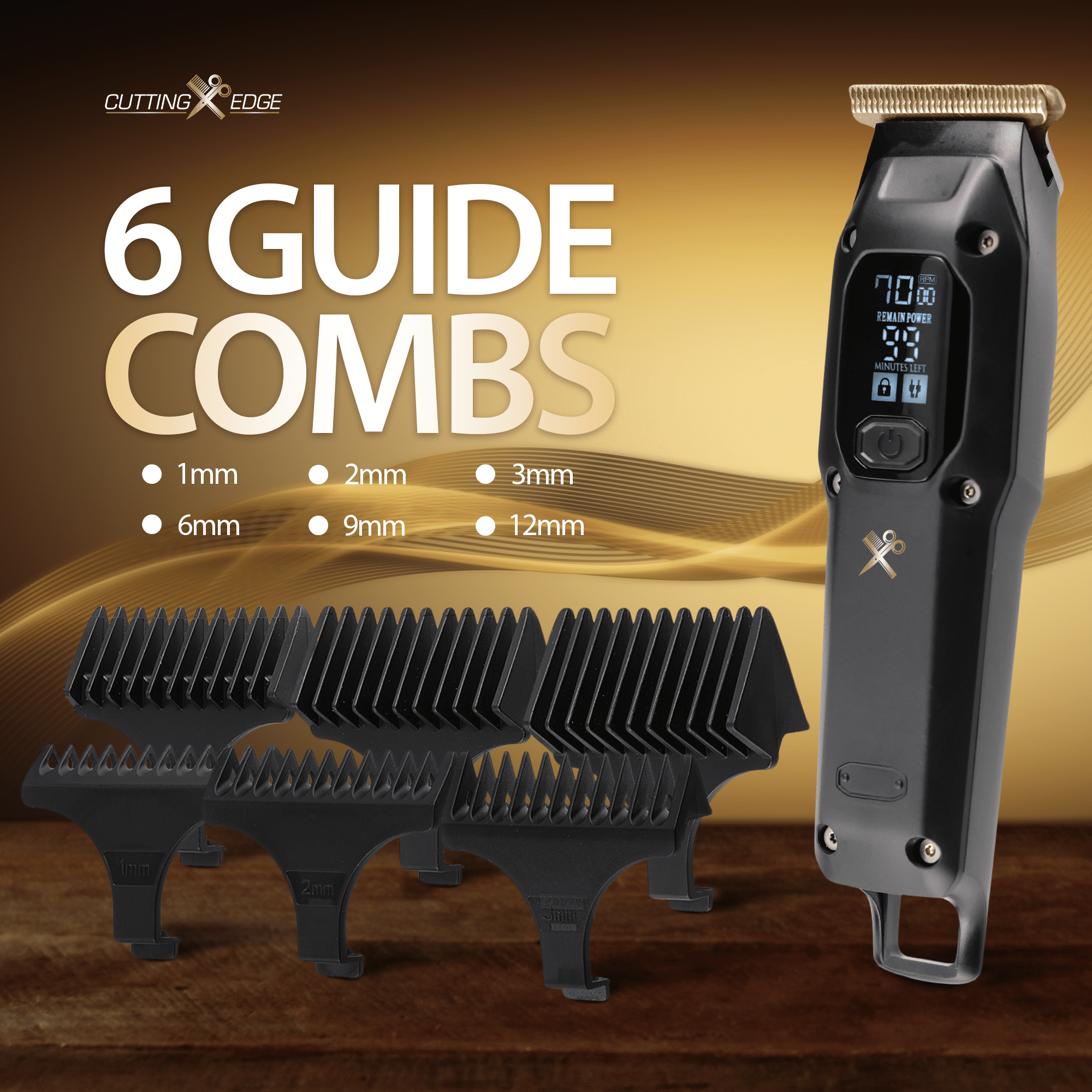 Cutting Edge Rechargeable LCD T-Blade Electric Shaver for Men, Hair & Beard Grooming Kit