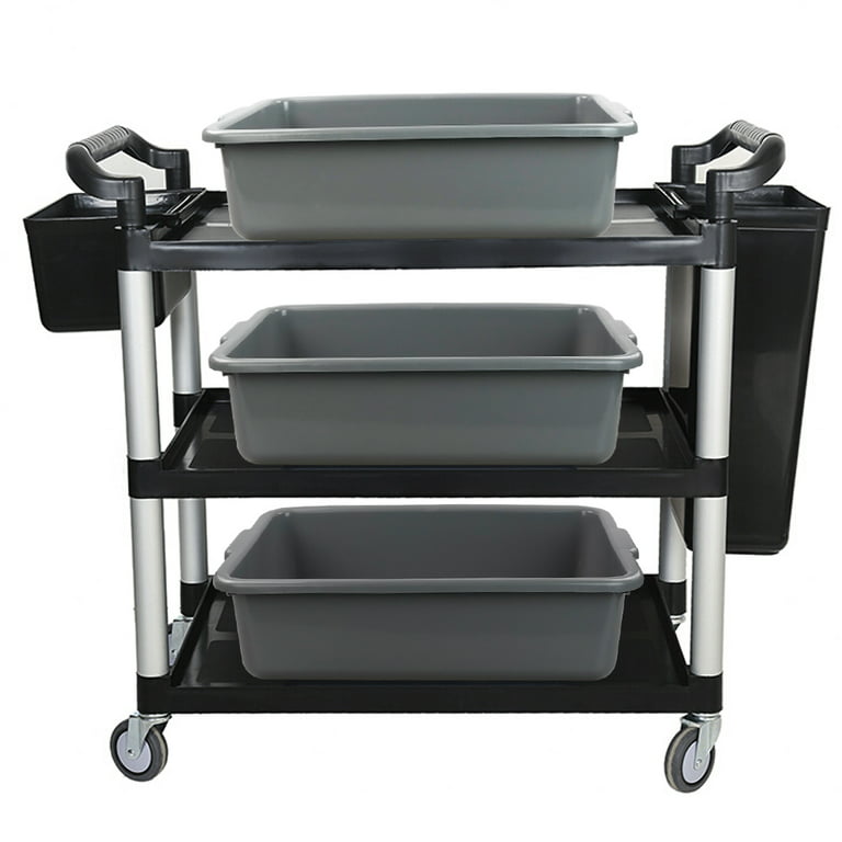  Teyyvn 4 Packs Plastic Bus Tubs, Gray Large Utility Bus  Box/Commercial Tote Box, 32 L : Industrial & Scientific