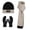 Beige, variant on Fsgntruao Winter Hat Scarf Gloves Set for Men Knit Thermal Fleece Lined Beanie, Warm Long Scarves, Touchscreen Gloves for Cold Weather Orange,Free Size
