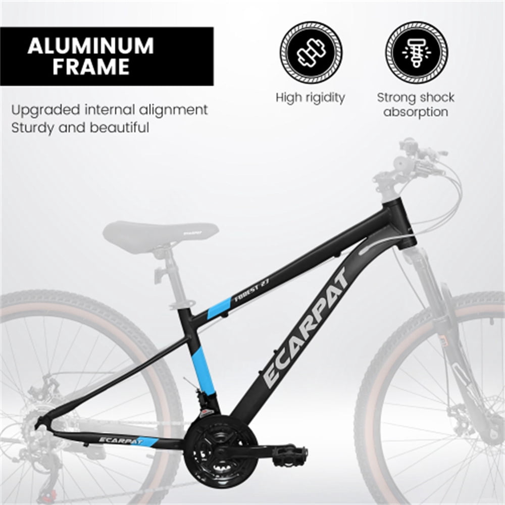 Mountain bike 27-inch wheels, aluminum frame, 21-speed disc brake trigger drive, male or female