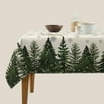 thumbnail image 4 of Xmas Tablecloth 54×54 Inch Square Trees Holiday Winter Snowflake Table Cloth Water-Resistant Spill-Proof Washable Fabric Tablecover for Kitchen Dining Party Picnic Indoor Outdoor, 4 of 6