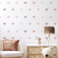thumbnail image 1 of Calcomanías de pared de corazón coloridas, pegatinas de pared de corazón para dormitorio de niñas, decoración de habitación de niños, 1 of 5