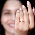 thumbnail image 5 of Rosec Jewels Lab Diamond Promise Ring for Women - Toi Et Moi Ring - Ready to Gift for Valentines Day, 14K Yellow Gold, US 3.00, 5 of 7