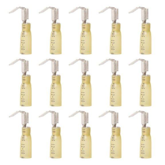 50PCS Yellow Heat Shrink PiggyBack Connectors 12-10AWG Electrical Wire Terminals
