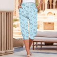 thumbnail image 2 of YDLCAFD Capris For Women 4Th Of July Flag Independence Day Print Pants Bottom Drawstring Joggers, 2 of 5