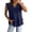Dark Blue@GC@, variant on Women's Tshirts Flutter Sleeve T Shirts for Women Casual V Neck Solid Color Lightweight Tees Soft Cozy Tops