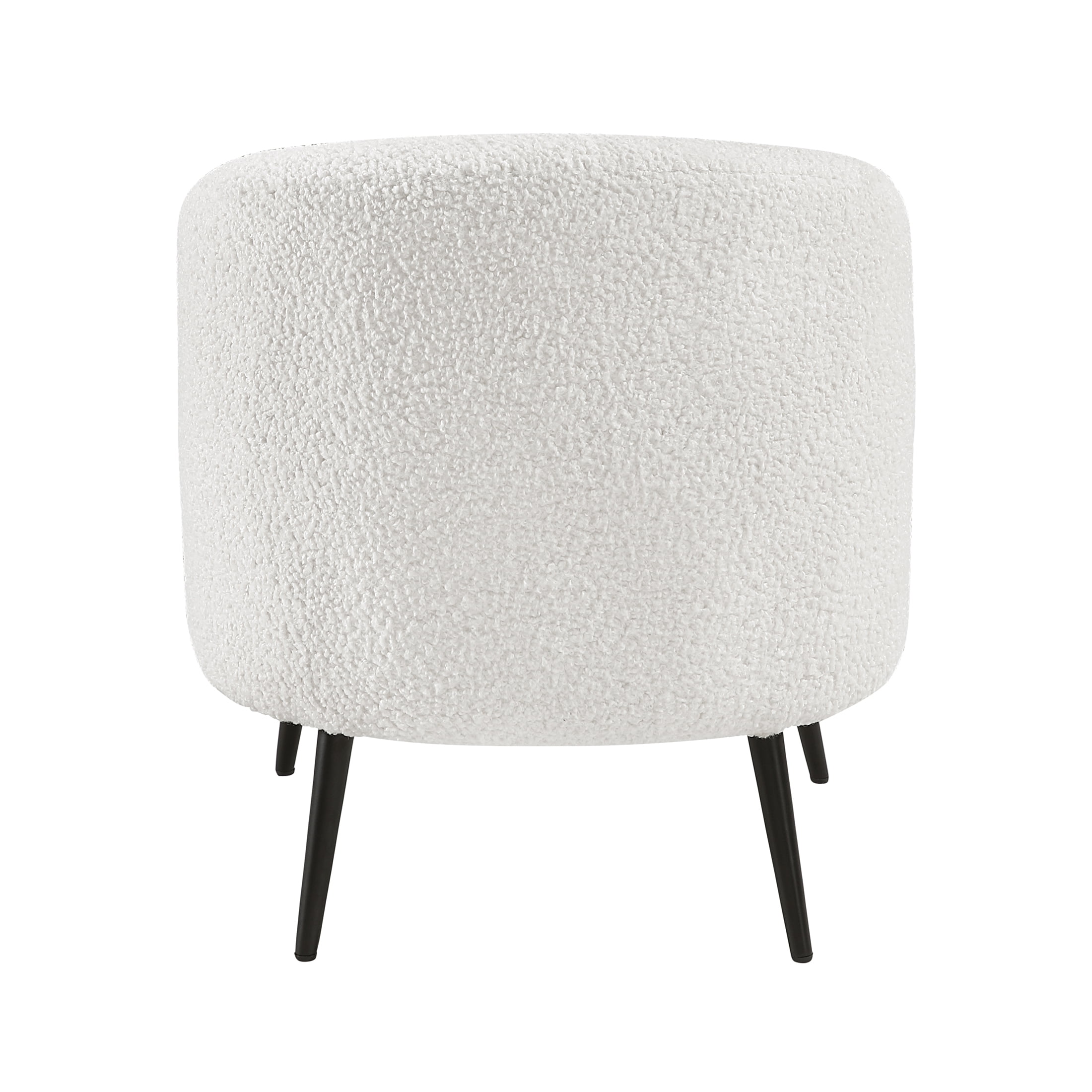 OakvillePark Crestlark Boucle Curved Back Accent Chair with Metal Legs, Beige