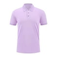 thumbnail image 2 of QATAINLAV Polo Shirts for Men Big and Tall Tops Casual Button Athletic Collared Tennis T-Shirt Solid Color Short Sleeve Golf Tees Shirt Purple S, 2 of 8