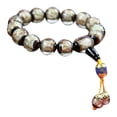thumbnail image 1 of Pulsera de vidrio de color blanco, cuentas de Buda, pulseras elásticas de cuentas de meditación de yoga para hombres y mujeres, 1 of 5