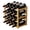 Wooden Color Four Layer, variant on OIUR Bamboo Wine Rack Holder Bar Cabinets Stackable Storage Cube Tabletop for Champagne Multilayer DIY Assembled Natural Wood Bottle Holder for Kitchen Countertop