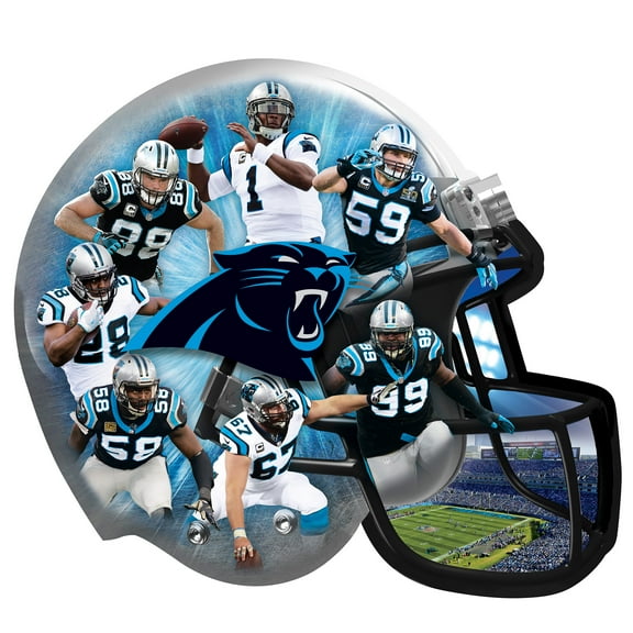 Carolina Panthers Helmet - 500pc Shaped Jigsaw Puzzle by Masterpieces
