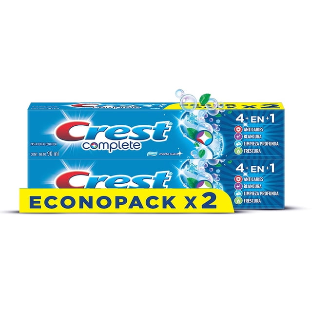 Crest Complete 4en1 Pasta Dental, 2 pzas de 90 ml c/u