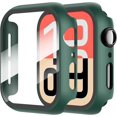 thumbnail image 1 of Yanonmyfd 2 Piezas Funda para Apple Watch Series 6/5/4/SE 3/SE 2/SE 40mm Protector Pantalla Vidrio Templado Incorporado,HD Protección Completa PC Dura Estuche Protective Case,Transparente,40mm, 1 of 46