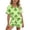 Mint Green 2, variant on Girls Boys St. Patrick's Day Outfits 2PC Comfy Casual Printed Short Sleeve V Neck Pullover Top with Shorts Sets with Pockets Dark Blue 7-8 Years