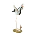 thumbnail image 2 of Crane Bird Statue Yard Art Ornament Iron Resin Compact Unique Design for Courtyard Home Landscape, 2 of 8