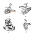 thumbnail image 5 of Guardurnaity Anillo ajustable con forma de pavo real. Herramientas de ganchillo modernas y encantadoras. Accesorios de aleación con forma de pavo Ropa, zapatos y accesorios Miscelánea No.04, 5 of 5